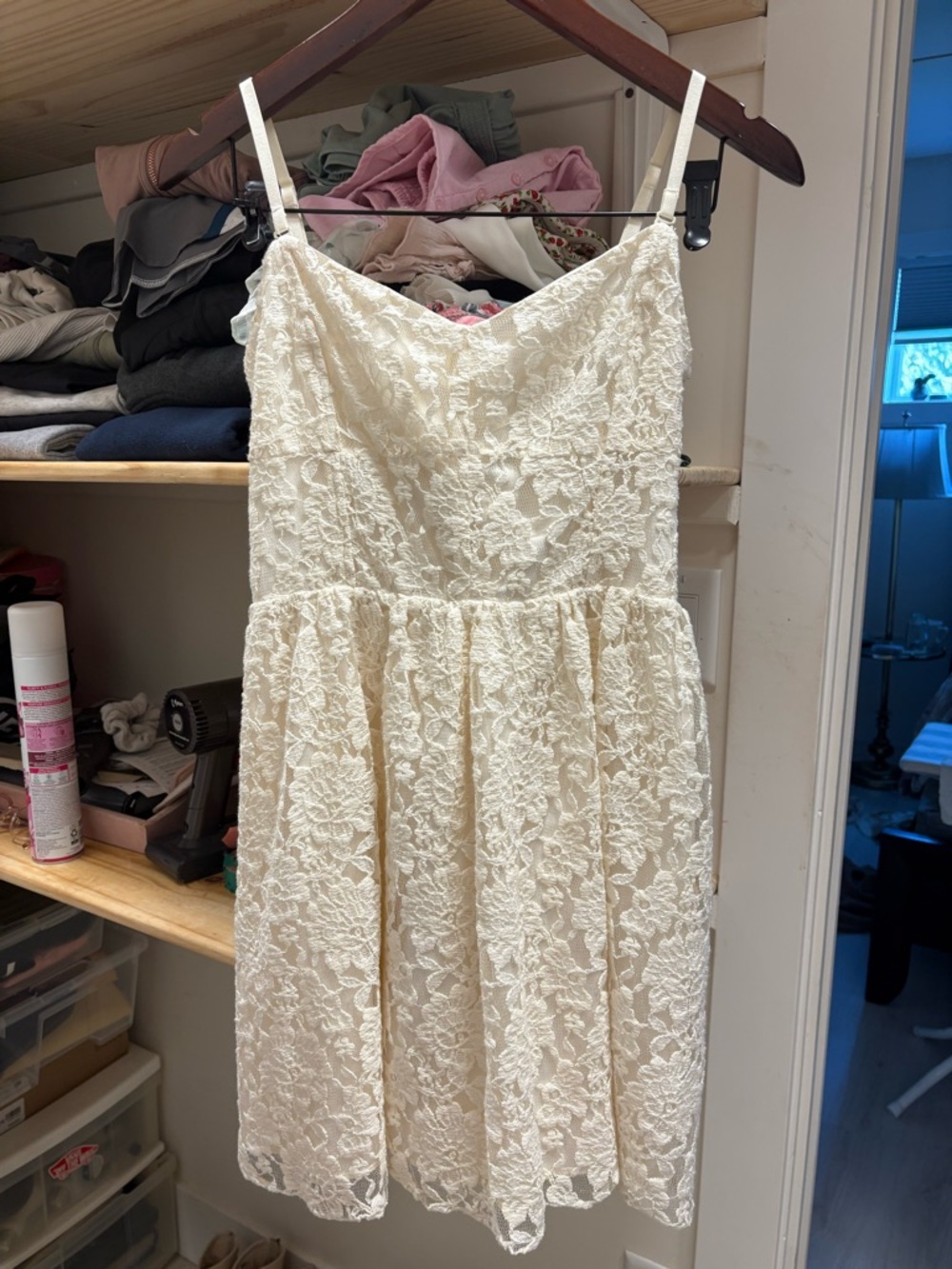Talula Cream Lace Dress with Ivory Tones